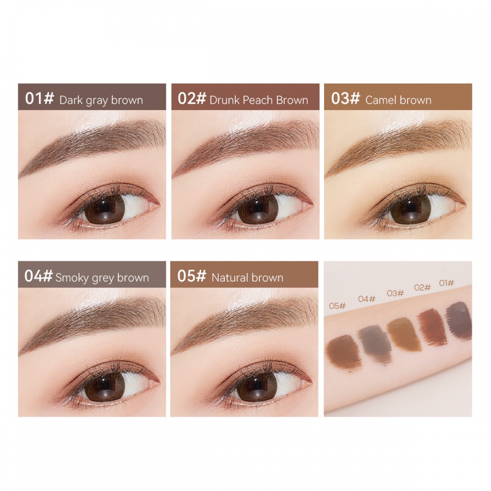 Gel tạo kiểu lông mày ba chiều kháng nước lâu trôi màu sắc thời trang