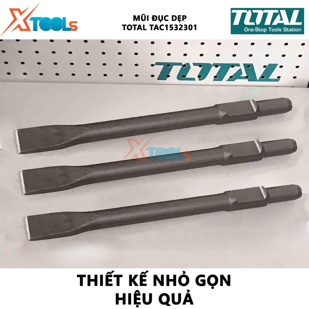 Mũi đục dẹp đuôi lục giác TOTAL TAC1532301 | Phù hợp sử dụng cho model Total : TH215451,TH217451 [CHÍNH HÃNG] [XTOOLs]