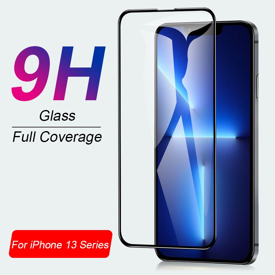 Cường lực 9H toàn màn hình thích hợp cho iPhone 13 14 15 Pro Max 12 Mini 11 X XR XS 7 8 6 6s Plus SE 2020
