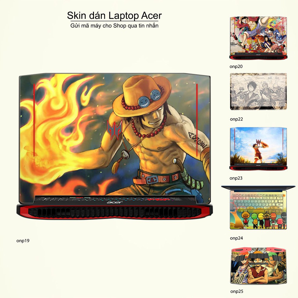 Skin dán Laptop Acer in hình One Piece nhiều mẫu 21 (inbox mã máy cho Shop)