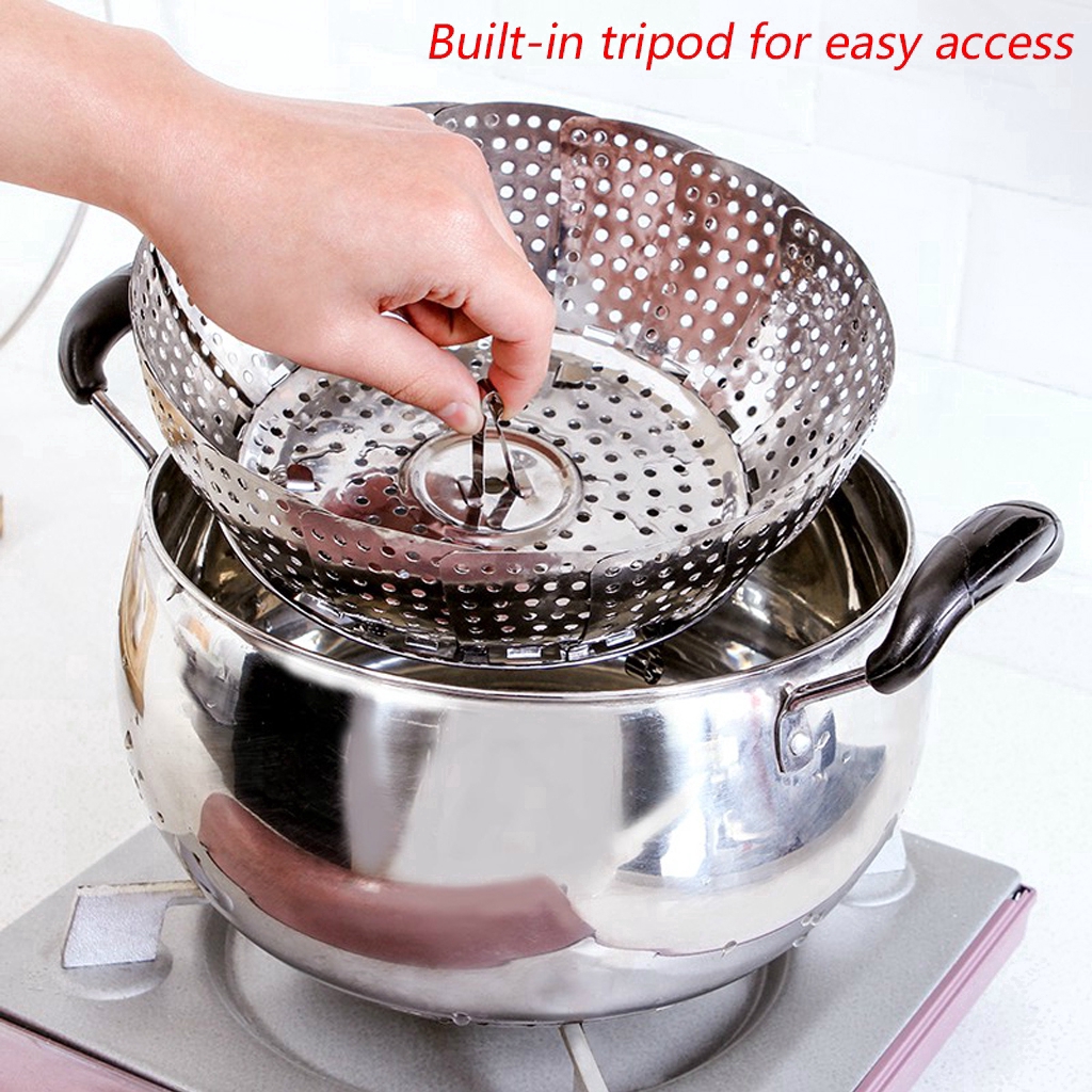 Rổ Lưới Hấp Thức Ăn Gấp Gọn Đa Năng Cho Nhà Bếp