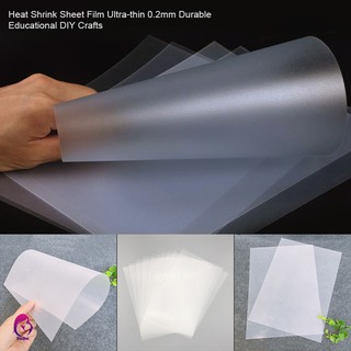 ♦♦ 1 Pcs Heat Shrink Sheet Film Ultra-thin 0.2mm Durable Educational DIY Crafts