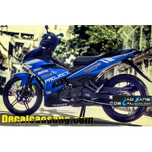 Tem Trùm Exciter 150 mẫu proti 01 màu xanh trắng đen