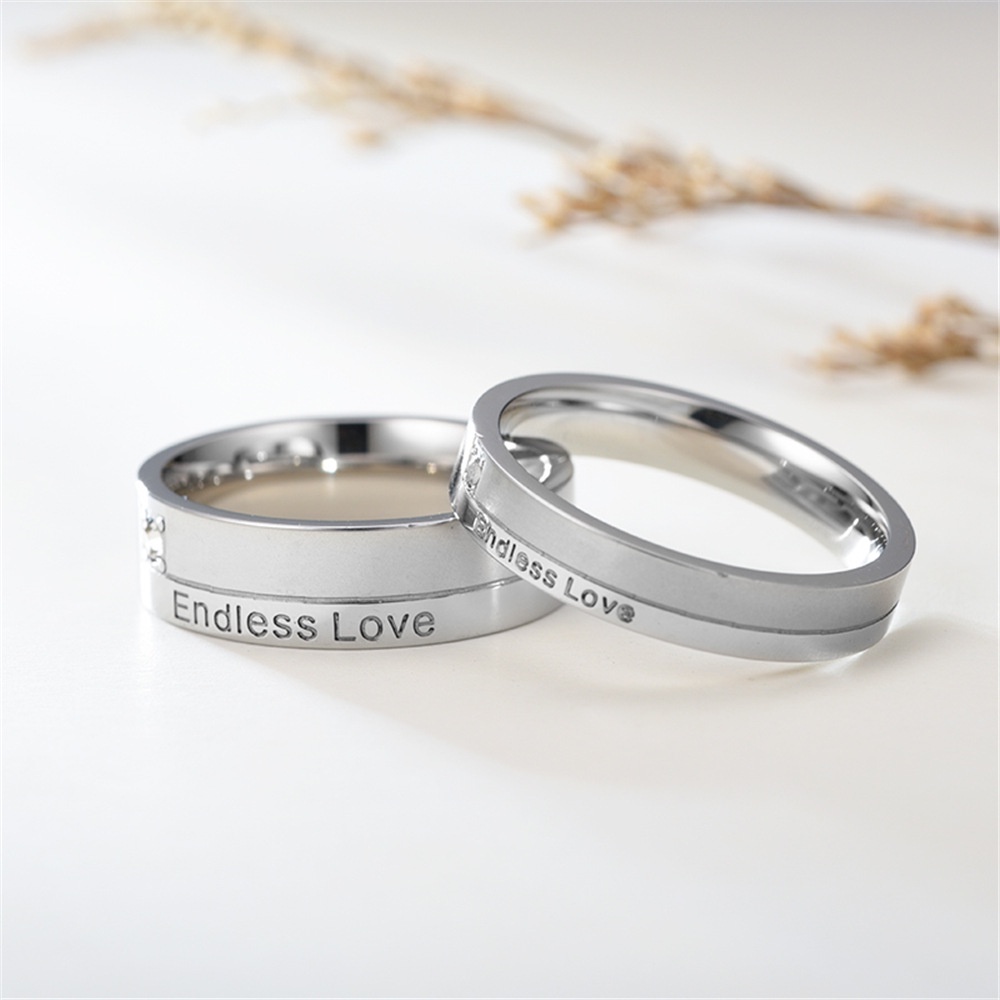 Nhẫn Đeo Tay Kim Loại 4/6mm Thời Trang Cao Cấp Cho Nam Nữ