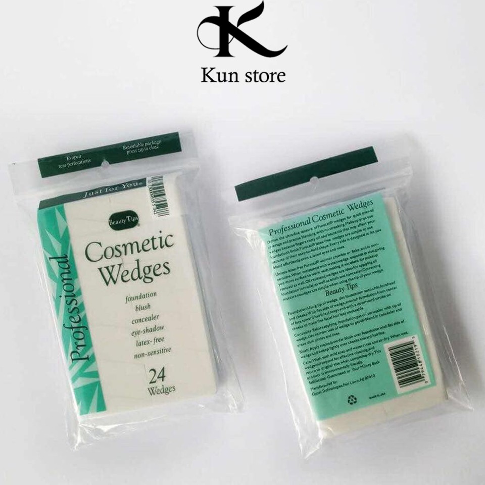 Bông mút kem nền Cosmetic Wedges 24 miếng