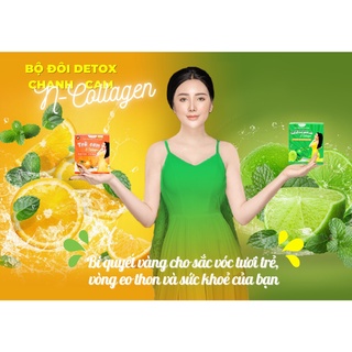 Trà Giảm Cân Chanh + Trà Giảm Cân Cam Ncollagen - Tái tạo vóc dáng