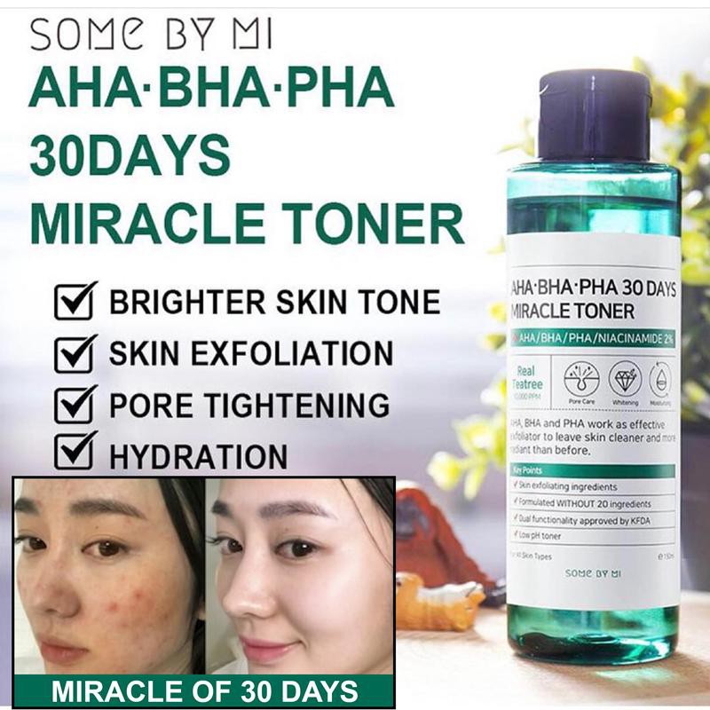 Some By Mi / Phấn Phối Chính Hãng / Set giảm mụn và ngừa mụn Some By Mi AHA BHA PHA 30 Days Miracle Toner