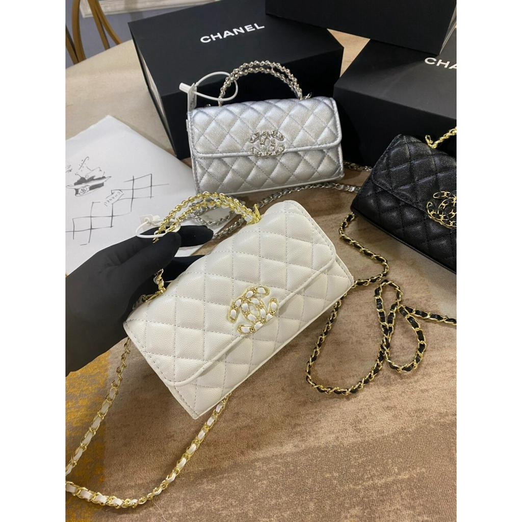 Túi Channel Khoá Nam Châm Hoạ Tiết Hình Trám hàng cao cấp fullbocx nguyên siu