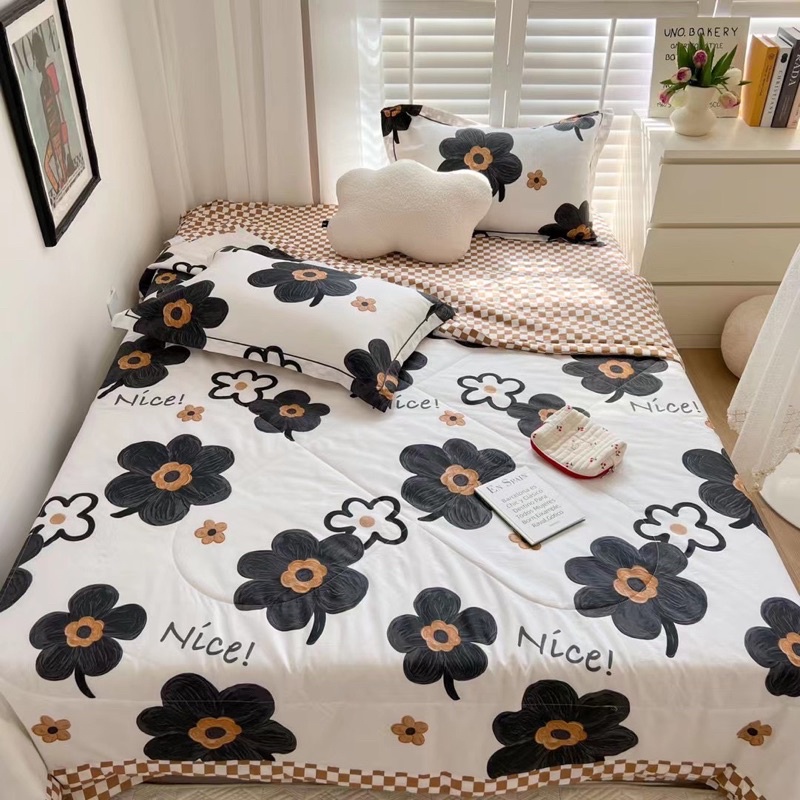 Set Chăn Ga Gối Cotton Living Chăn Chần Bông - Nhiều Hoạ Tiết (shinbedding)