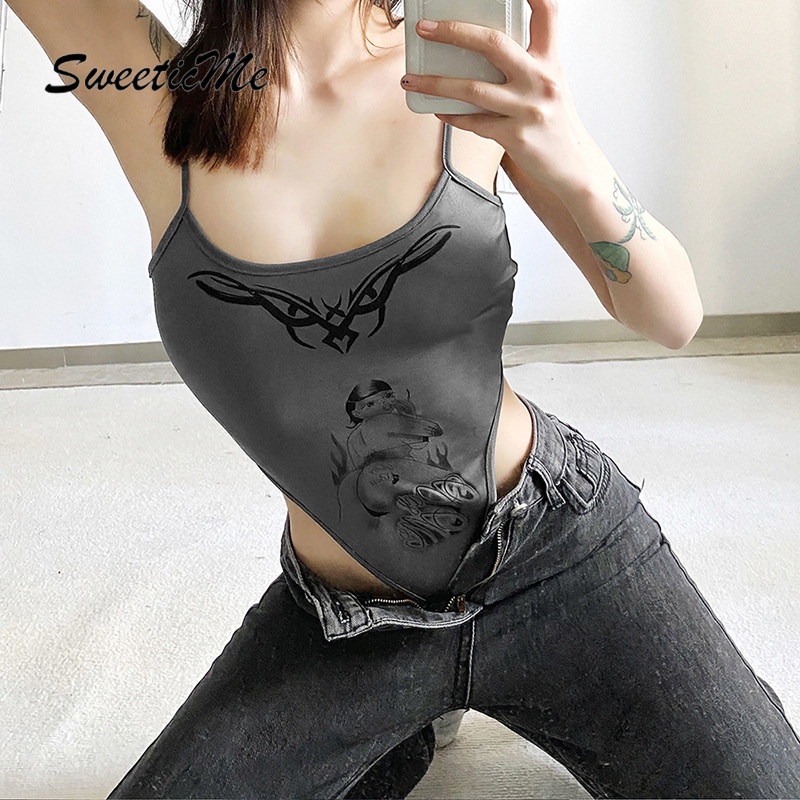 Bodysuit Hai Dây Mỏng 2022 Dáng Ôm In Họa Tiết Mới Quyến Rũ Cho Nữ | BigBuy360 - bigbuy360.vn