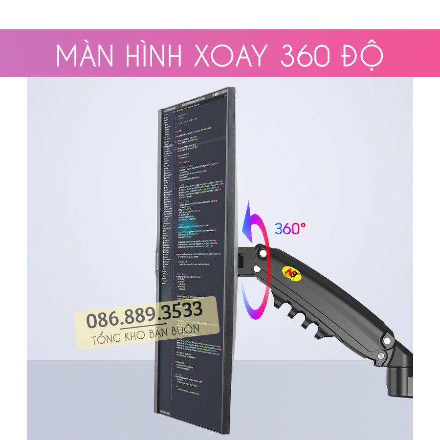 H100/ Giá Treo Màn hình máy tính NB H100 / Tay treo màn hình/