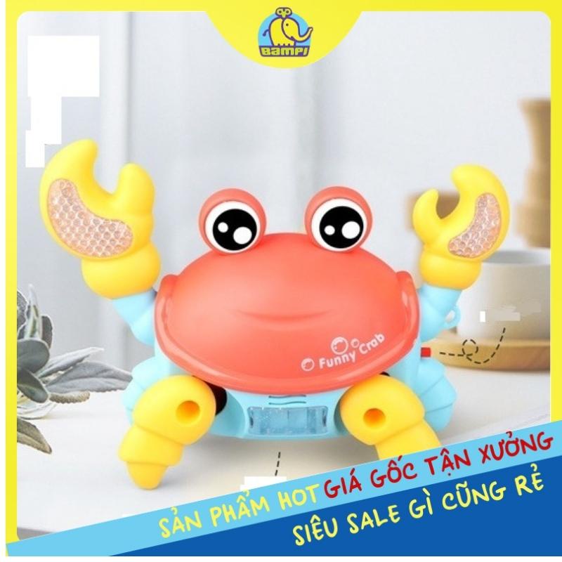 Đồ chơi con cua chạy pin có nhạc phát sáng