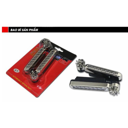 Combo 2 đèn led năng lượng gió trang trí ô tô xe máy - đèn led xanh trắng và nhiều màu - NTC