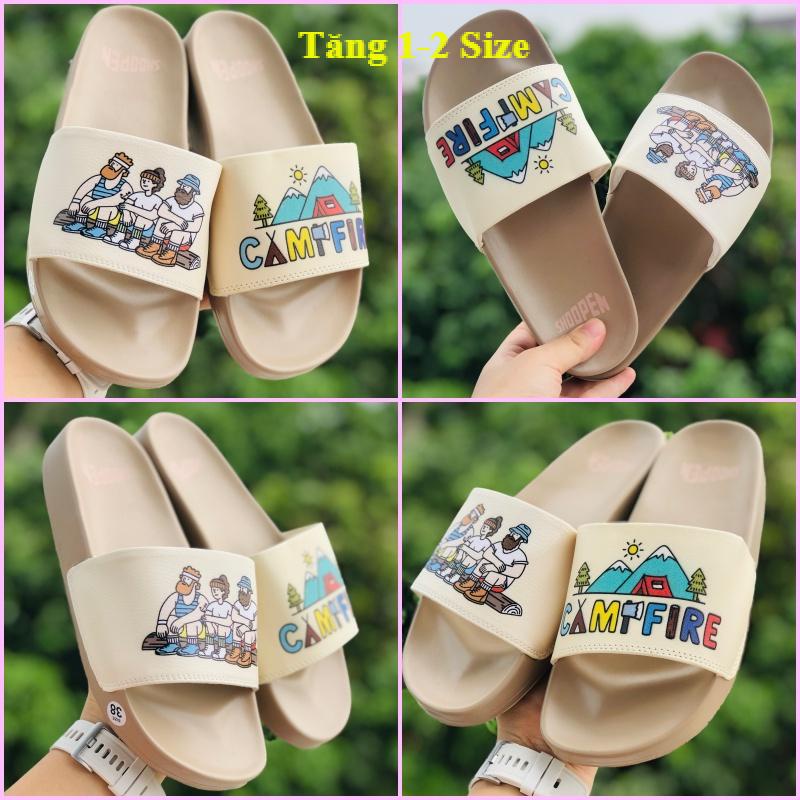 Dép unisex 𝐌𝐋𝐁 cắm trại ❤️FREESHIP + Hộp+ Tăng 1-2 size❤️ dép shoopen campfire quai ngang nam nữ