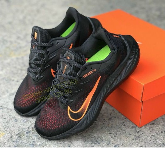 Giày Nike Zoom Winflo 7 Black/Orange (20) Nam Running [Chính Hãng - FullBox]