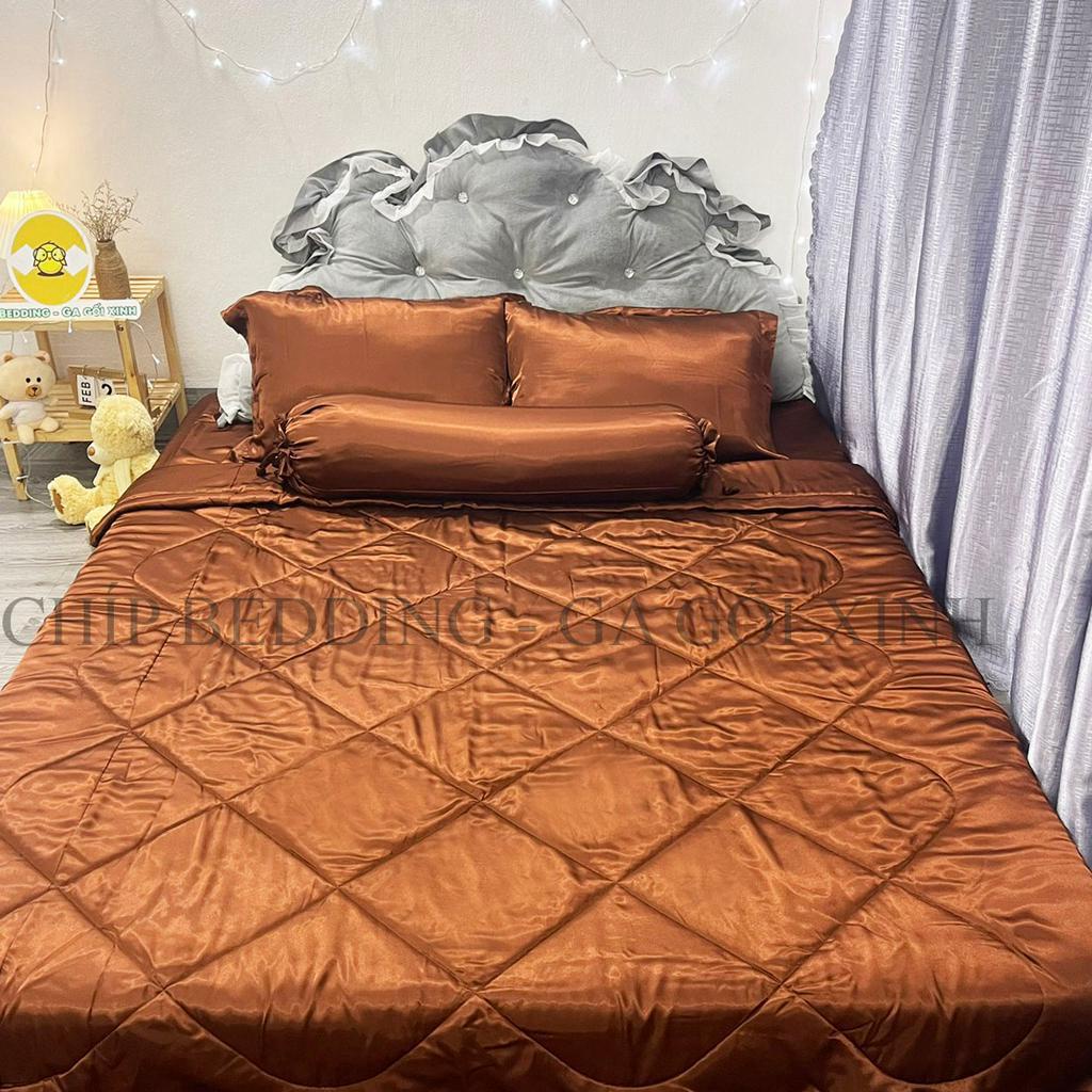 TRỌN BỘ DRAP PHI LỤA THÁI TUẤN HÀNG LOẠI 1 - SOCOLA - ĐỦ KÍCH THƯỚC( ẢNH THẬT SHOP CHỤP)