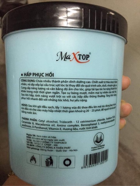 [ Hàng công ty ] Hấp dầu xả tóc 1000ml Maxtop. xả tóc rất mềm mượt,bóng tóc. mùi hương dừa thơm lâu