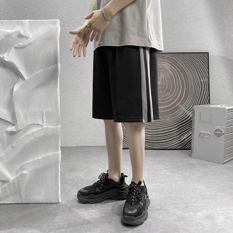 Quần Short Thể Thao Ống Rộng Kẻ Sọc Thời Trang Mùa Hè Hàn Quốc Cho Nam Size M-3XL