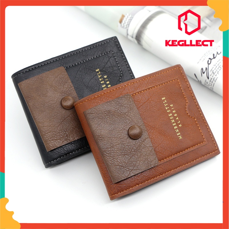 Ví da dáng ngắn sức chứa lớn phong cách sành điệu cho nam