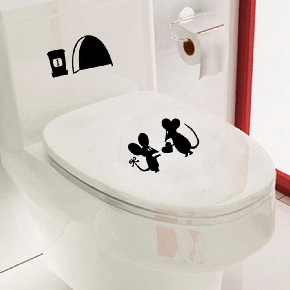 LLOYD Sticker Dán Tường Bằng PVC Chống Thấm Nước Hình Chuột Dễ Thương