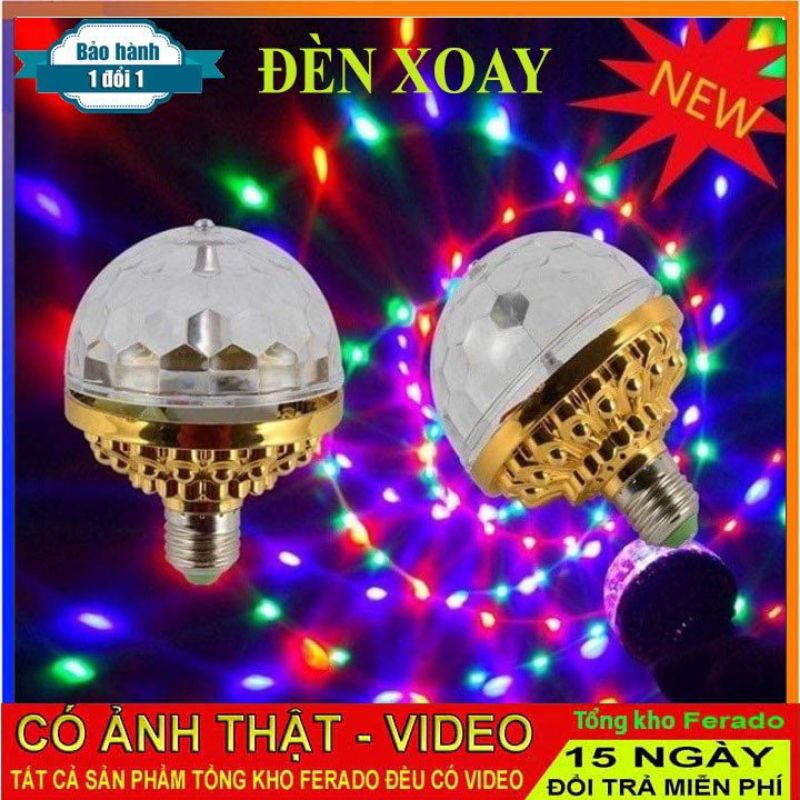 Đèn Led Nháy Chớp 7 Màu Tự Xoay Và Đui Tròn Cao Cấp, Nhiều Hiệu Ứng Tia Chớp Nhấp Nháy, Đổi Màu