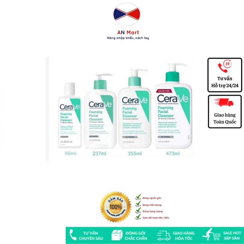 SỮA RỬA MẶT CE.RAVE CHO DA THƯỜNG, DA DẦU