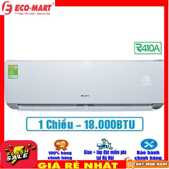 [Miễn phí vận chuyển tại Hà Nội]  Máy lạnh, Điều hòa Gree 18000BTU 1 chiều GWC18KD-K6N0C4(I/O) 2HP