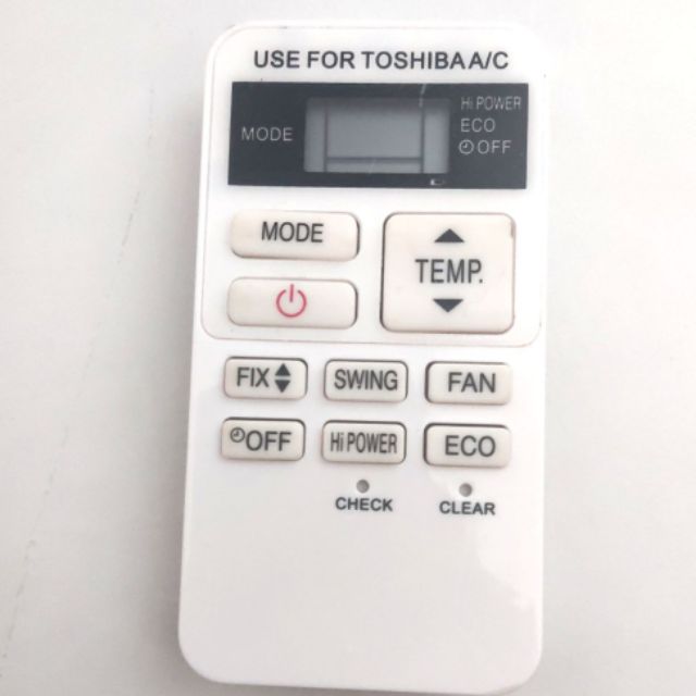 REMOTE ĐIỀU KHIỂN MÁY LẠNH TOSHIBA - REMOTE TOSHIBA TRẮNG NHỎ ( TẶNG KÈM PIN )