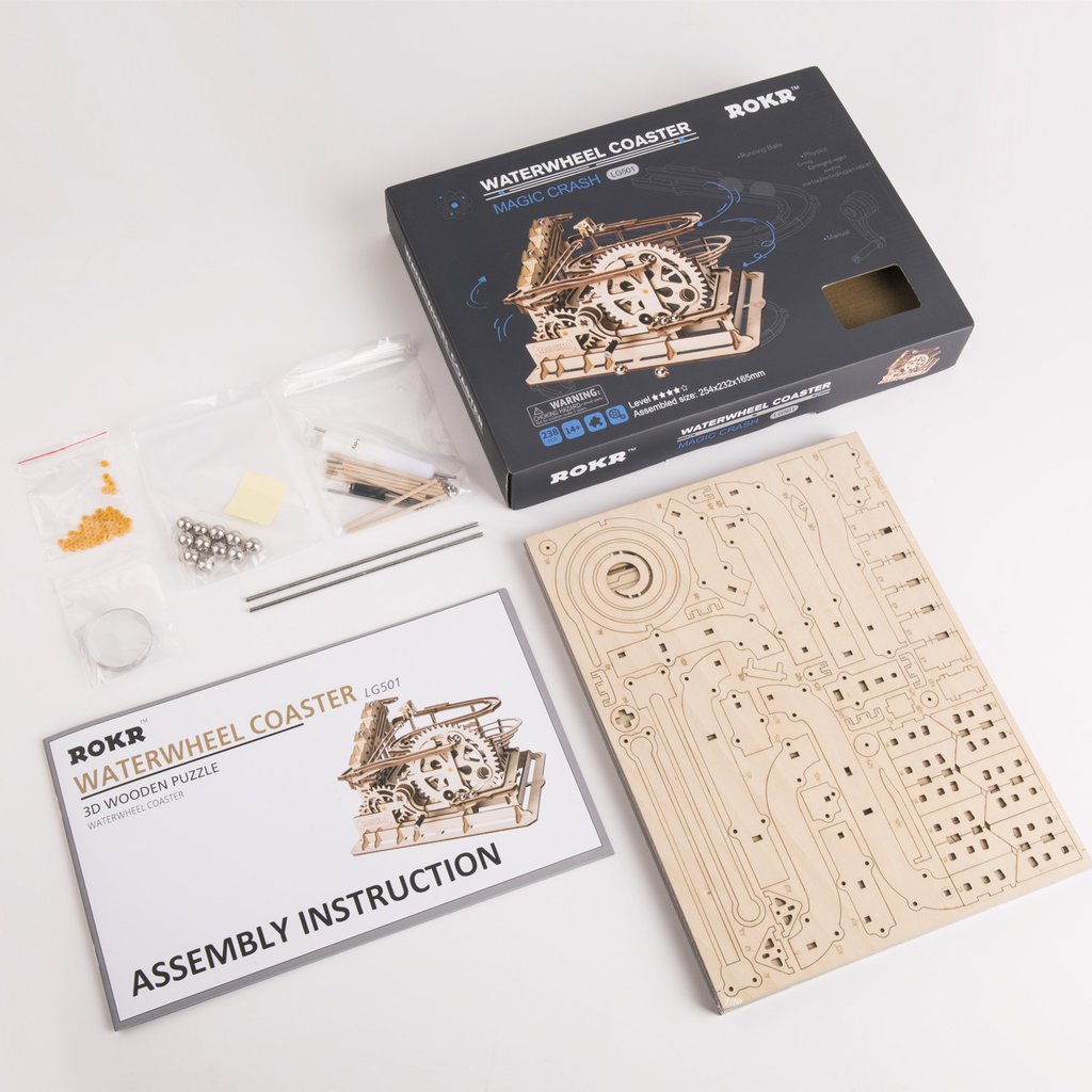Mô hình gỗ 3D Lắp ráp Cơ động học Robotime Marble Run LG501 - LG504