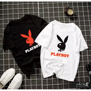Áo thun PLAY BOY - Đen và Trắng | Cotton 4c Siêu Mềm Mịn (Không đúng Cotton đền tiền tặng áo - Hình Thật)