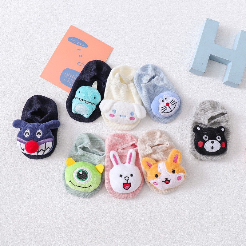 [Chọn mẫu] Tất hình thú 4D siêu cute, có chống trơn trượt cho bé sơ sinh