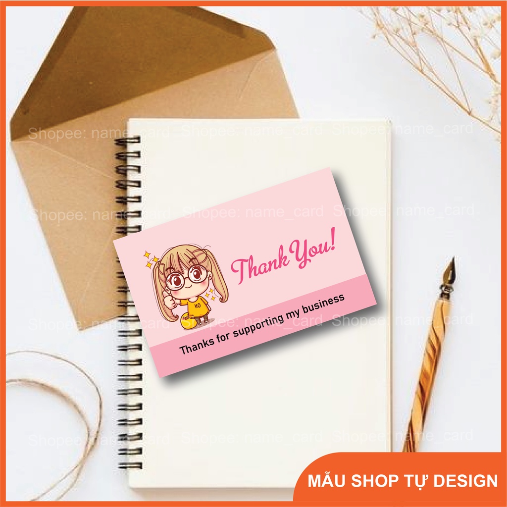 Thiệp cảm ơn, thank you card cảm ơn khách hàng có sẵn tại shop