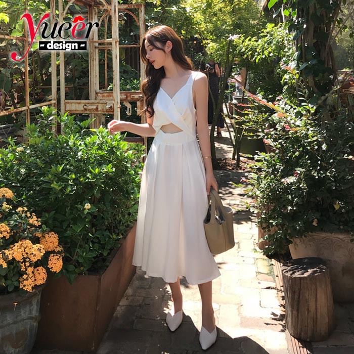 Đầm Dáng Dài Thiết Kế Dây Đan Chéo Thời Trang Dễ Thương Cho Nữ | BigBuy360 - bigbuy360.vn