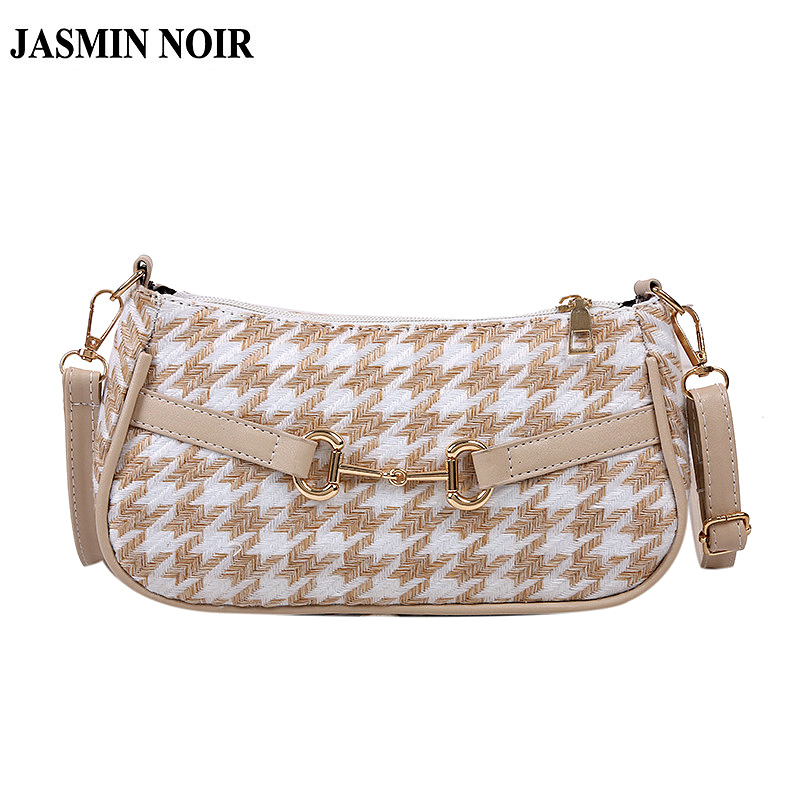 Túi đeo vai JASMIN NOIR bằng da PU phong cách retro thời trang cho nữ