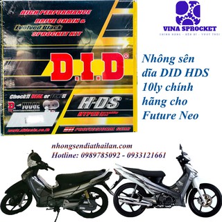 Nhông sên dĩa Future Neo Hiệu DID sên HDS 10 ly có mã code kiểm tra, hãng DID phân phối