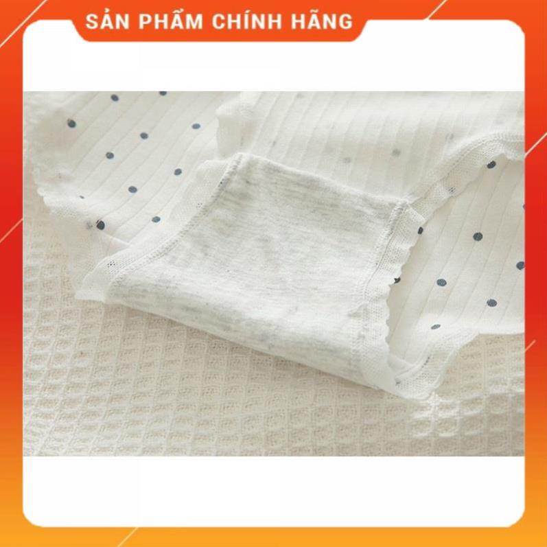 Quần Lót Nữ ❤️ Quần Cotton Nữ Gân Tăm Dễ Thương Kháng Khuẩn 0126