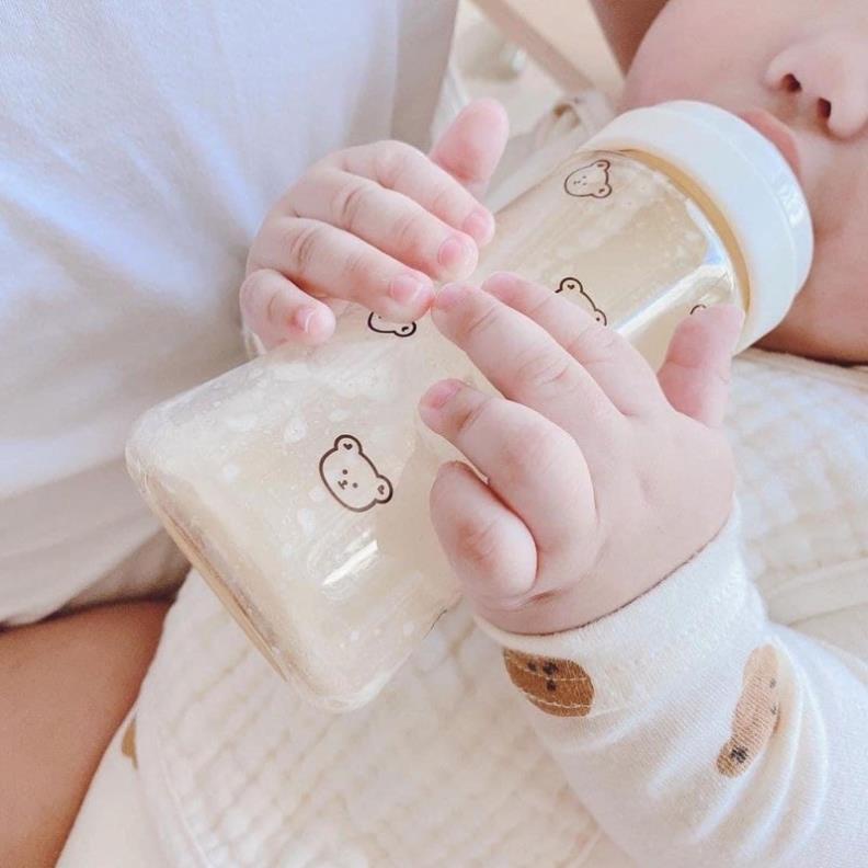 Bình sữa - hút DotGom/ HeartGom/PPSU gấu đen/ gấu tim 200ml- 300ml chính hãng cho bé
