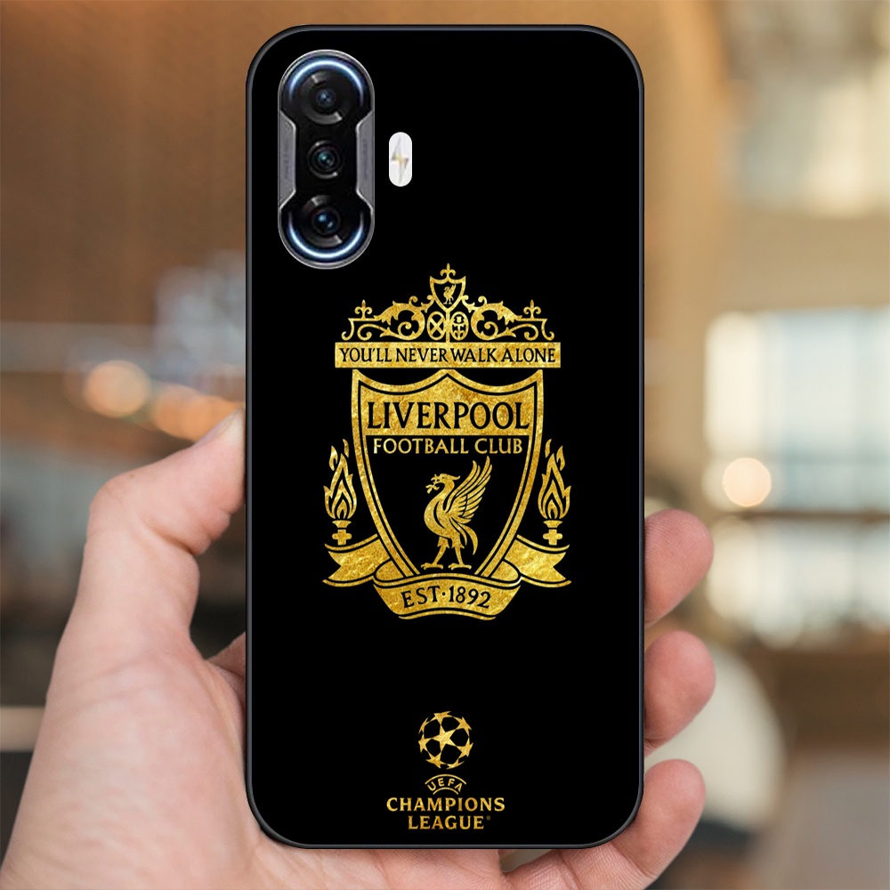 Ốp lưng Xiaomi K40 Gaming viền đen in hình Liverpool FC
