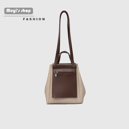 Túi Xách Đeo Vai Sức Chứa Lớn Màu Sắc Tương Phản Phong Cách retro Cao Cấp