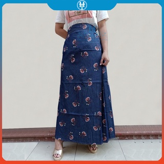 Váy chống nắng Jean Bông vải Mềm cho Nữ có 2 Nút bấm kim loại Không gỉ rất Chắc chắn H&T Fashion