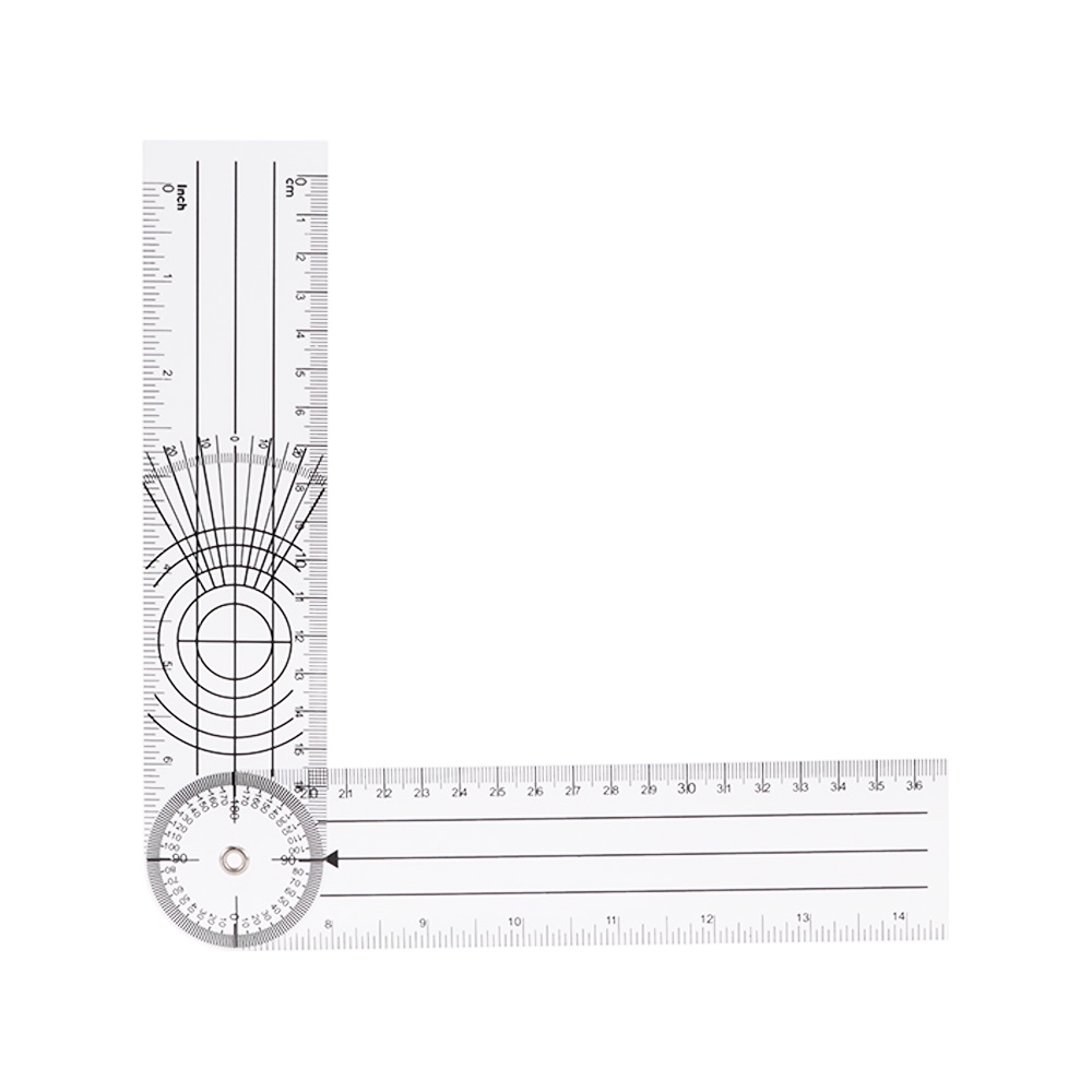 Multi-Ruler Goniometer Angle Medical Spinal Ruler Professional 360 Degree Measuring Tool Spinals Goniometer burang