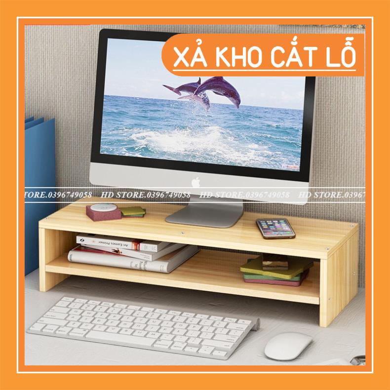 KỆ ĐỂ SÁCH - KỆ MÁY TÍNH - DECOR LẮP GHÉP - 2 TẦNG
