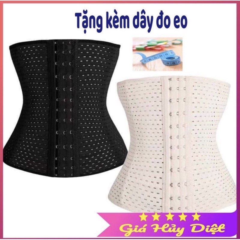 Đai nịt bụng móc cài thông hơi giảm eo 3-5cm