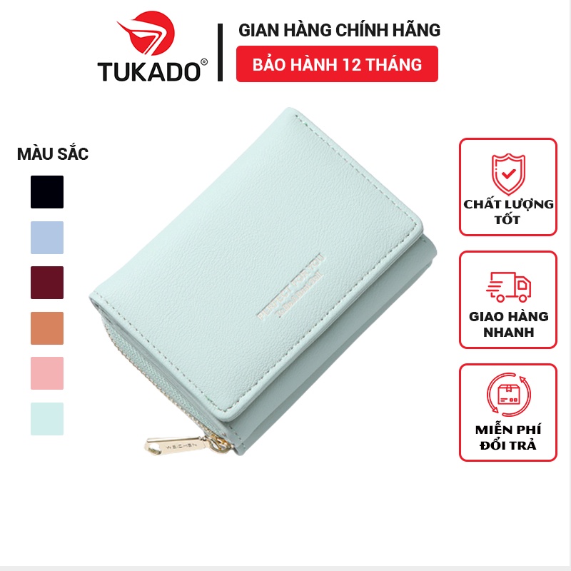 Ví Nữ Mini Cầm Tay 𝐏𝐄𝐑𝐅𝐄𝐂𝐓 𝐅𝐎𝐑 𝐘𝐎𝐔 Gấp 3 Nhỏ Gọn Nhiều Ngăn Tiện Dụng Chất Da Cực Đẹp PFY11 - Tukado