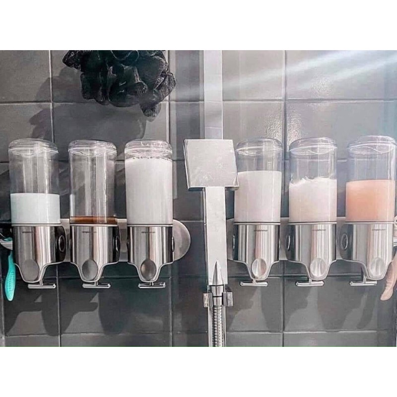 SET 3 BÌNH ĐỰNG SỮA TẮM, DẦU GỘI TREO TƯỜNG SIMPLE.HUMAN