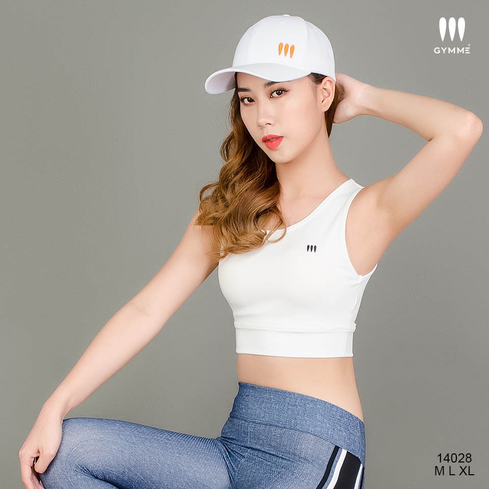 Áo tập gym yoga nữ, dáng croptop thể thao sát nách GYMME - 14028