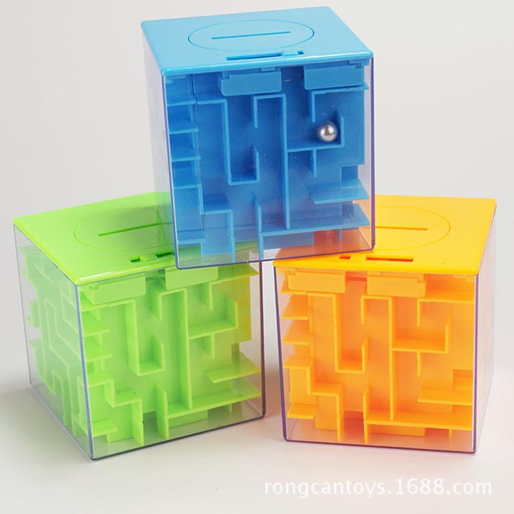 Ống tiết kiệm tiền hình Cubic tự mê cung sáng tạo