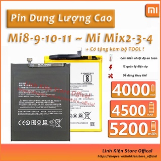 Pin Xiaomi dung lượng cao Mi8, Mi9, Mi10, Mi12, Mi13, Mi Pro, Mix2/2s, Mix3 5200mah 4000mah thay thế hãng pin Jinpeng