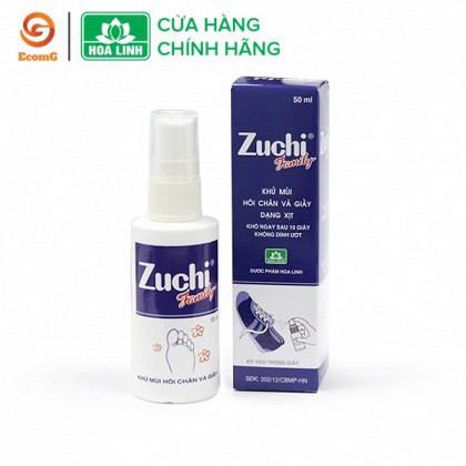 Xịt khử mùi hôi 2 trong 1 Zuchi Family khử mùi hôi chân và hôi giày hiệu quả lọ 50ml - XZ2 02