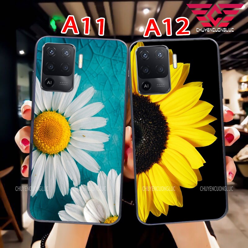 ỐP LƯNG OPPO A74/ A94 HÌNH HOA LÁ CỰC ĐẸP MẶT SAU BẰNG KÍNH